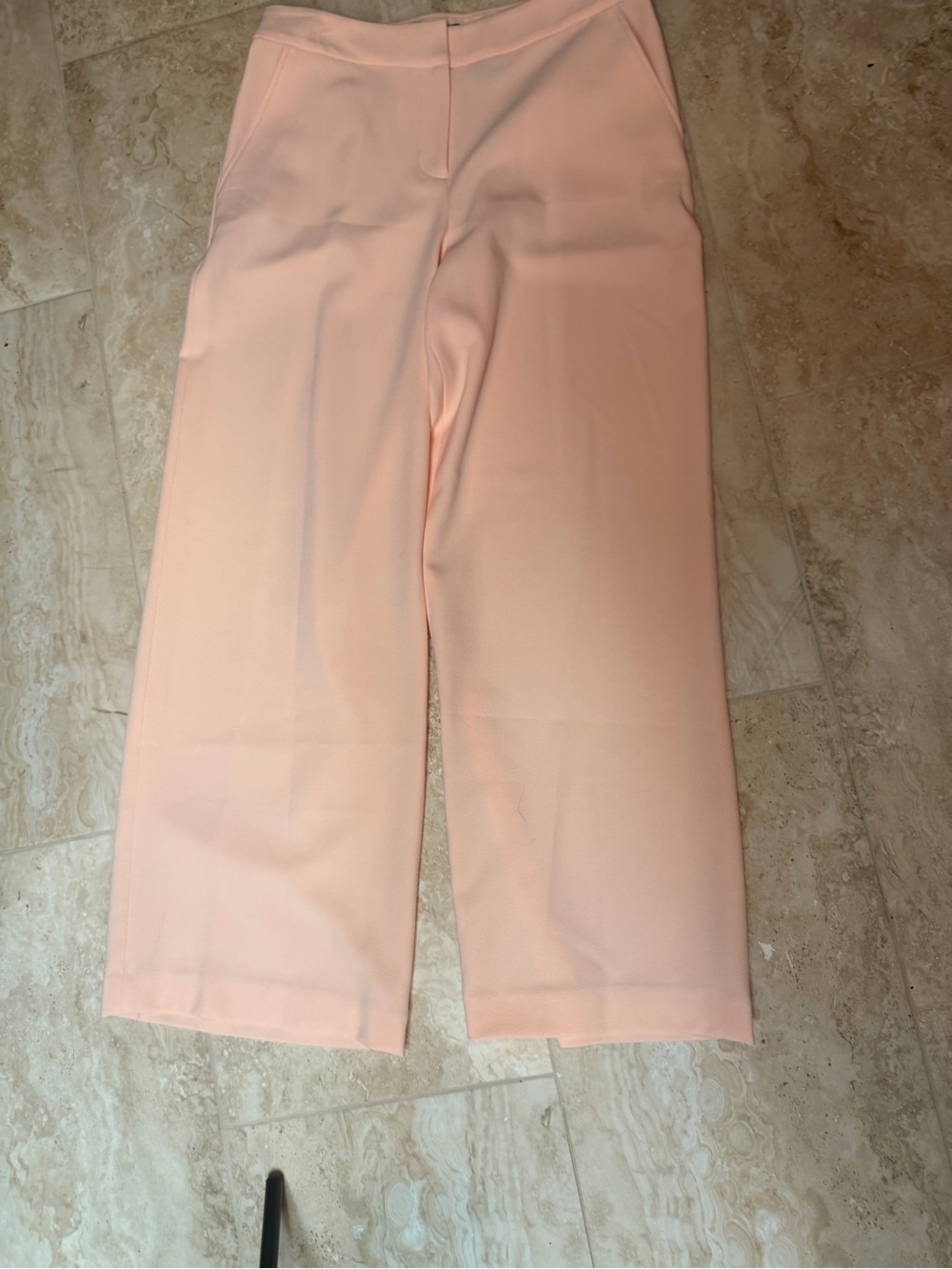 Tahari ASL Soft Peach Wide-Leg Pants